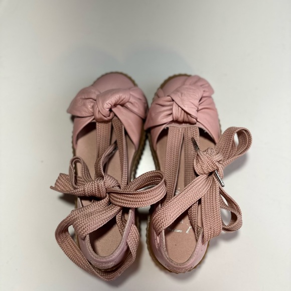 Fenty By Rihanna X Puma Pink Bow Creeper Chunky Platform Wrap Up Sneakers 6.5 - Picture 8 of 16